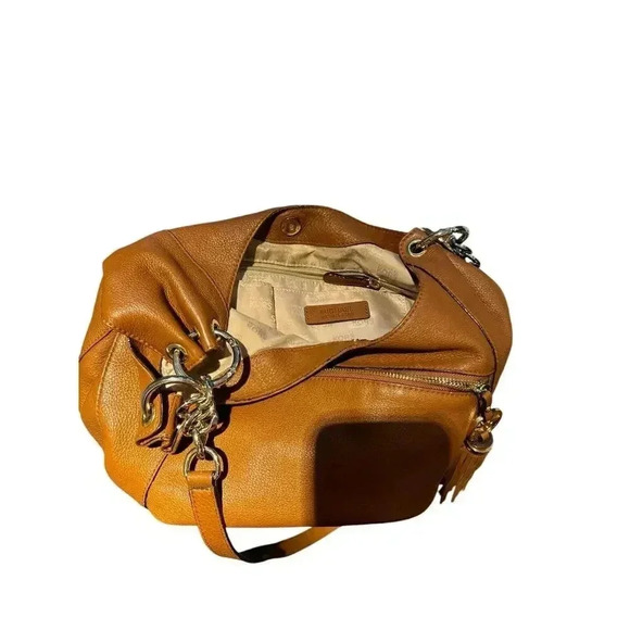 Michael Kors Large Carmel Brown Adjustable Shoulder or Cross Body Hobo Bag - Picture 6 of 7